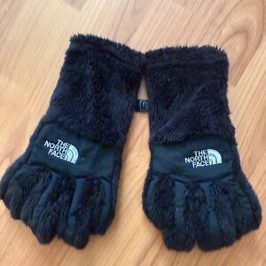 THE NORTH FACE Fleece Gloves kids Small Black UR Powered Winter Gloves